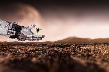 There is life in space. Mixed media