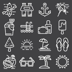 Summer vector icon set