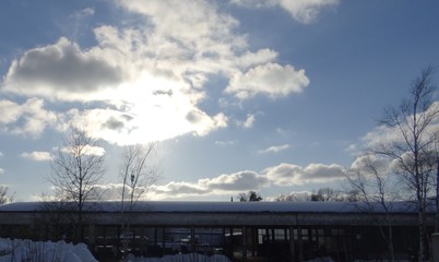 Fototapeta premium Clouds illuminated by the sun.