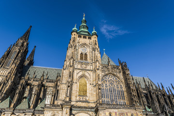Fototapeta na wymiar The Gothic architecture of old Prague