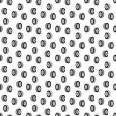 Automobile rubber tire, car wheel seamless pattern