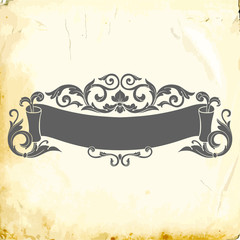 Vector baroque of vintage elements for design. 