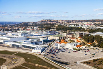 MARSEILLE, FRANCE, on March 2, 2018. Regions, adjacent to the city, are visible from a window of the airplane coming in the land at the airport