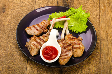 Grilled lamb