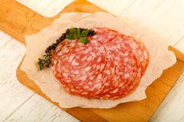 Sliced salami