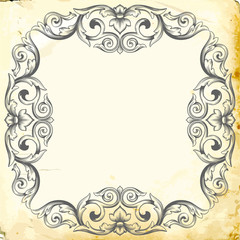 Vector baroque of vintage elements for design. 