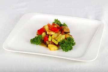 Baked vegetables