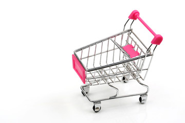 Mini trolly wit isolated white