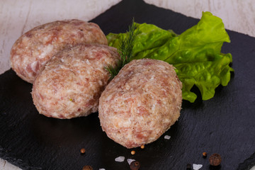 Raw pork cutlet