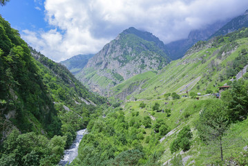 Fototapeta na wymiar Alagir gorge. Republic of North Ossetia - Alania, Russ