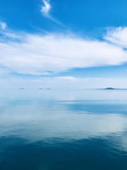 Blue sky and sea in the morning