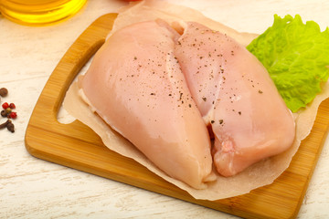 Raw chicken breast