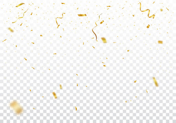 Konfetti złote tło, na przezroczystym tle - 197311388