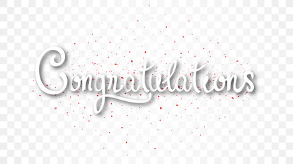 Congratulations banner , isolated on transparent background