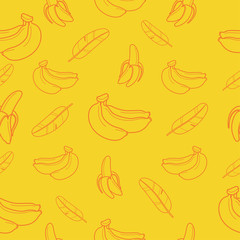 Banana fruit seamless pattern background vector format