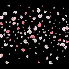 Vector Confetti Background Pattern. Element of design. Color spirals on a black background