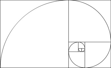 Fototapeta Golden ratio template. Composition spiral guideline illustration obraz