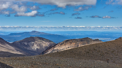 Views along the trail of the Tongariro Alpine Crossing, New Zealand