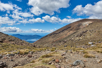 Views along the trail of the Tongariro Alpine Crossing, New Zealand
