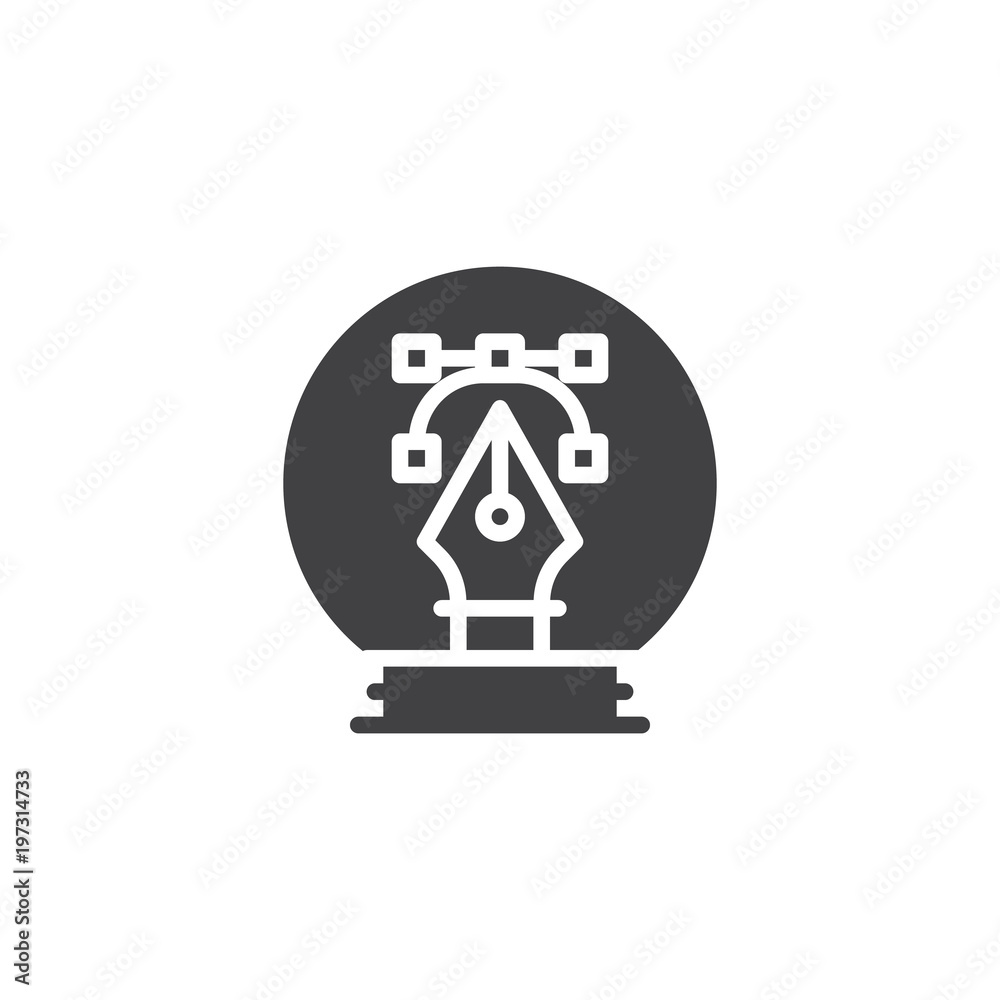 Fototapete vector graphic design pen vector icon. filled flat sign for mobile concept and web design. writing s