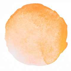 Orange Abstract watercolor hand painted background, isolated on white background, watercolor textured backdrop, watercolor drop,