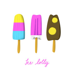 Ice lolly illustration. Summer food.