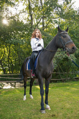 girl teenager with a horse