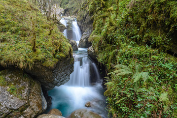 Waterfall in Kakueta Canyon, Aquitaine, France