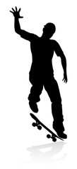 Skater Skateboarder Silhouette