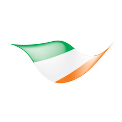 Ireland flag, vector illustration