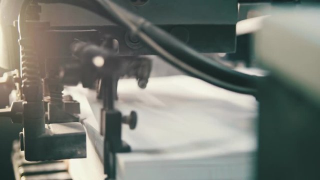 Printing process - sheets of paper - CMYK, close up