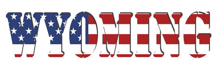 Wyoming.   American national flag texture