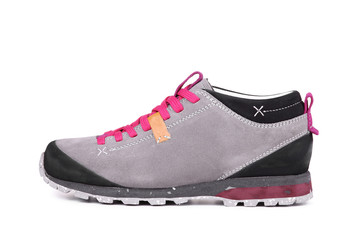 Short mountain, hiking shoe isolated on white background