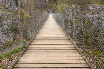 Holtzarte suspension bridge, Aquitaine, France