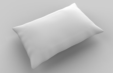 Blank white pillow cushion ready for your design. 3d render illustration