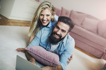 Couple at home