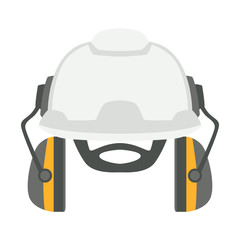 protective helmet vector illustration flat style front