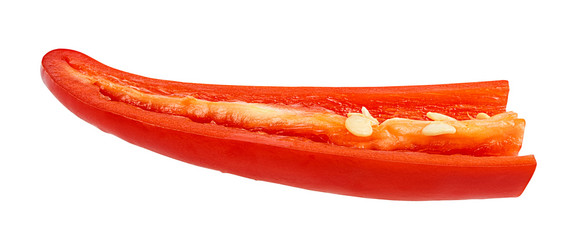 Fresh red  hot pepper isolated on white background with clipping path