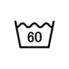 laundry symbols icon (60 degrees and less)