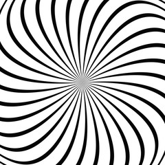 Spiral background - vector graphic design from twisting rays