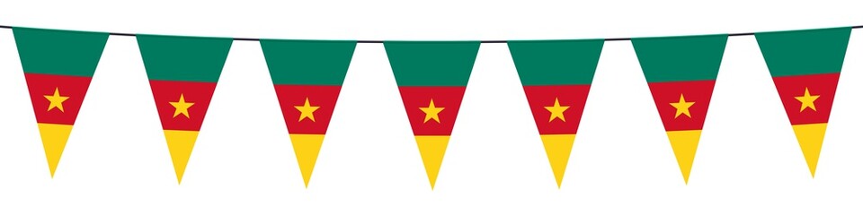 Banner. Garlands, pennants. Cameroun