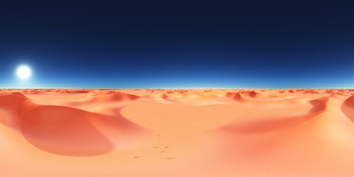 360 Grad Panorama mit einer Sandwüste