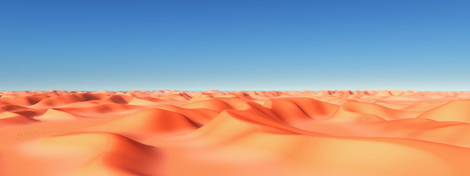 Wüstenpanorama mit Sanddünen