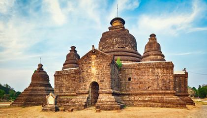 Le-myet-hna Temple in Mrauk U. Myanmar.
