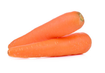 fresh Carrots isolated on white background