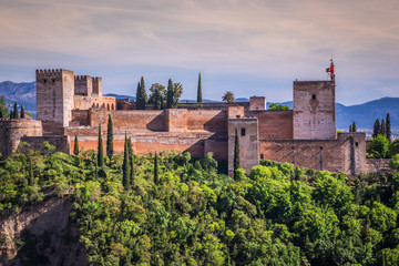 Obraz premium View of the famous Alhambra, Granada, Spain.