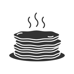 Pancakes stack glyph icon