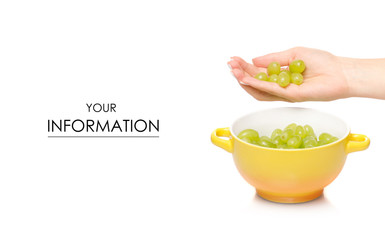 Grapes in hands plate pattern