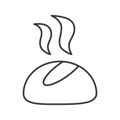 Dinner roll linear icon