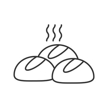 steaming bread loaves outline clip art preview